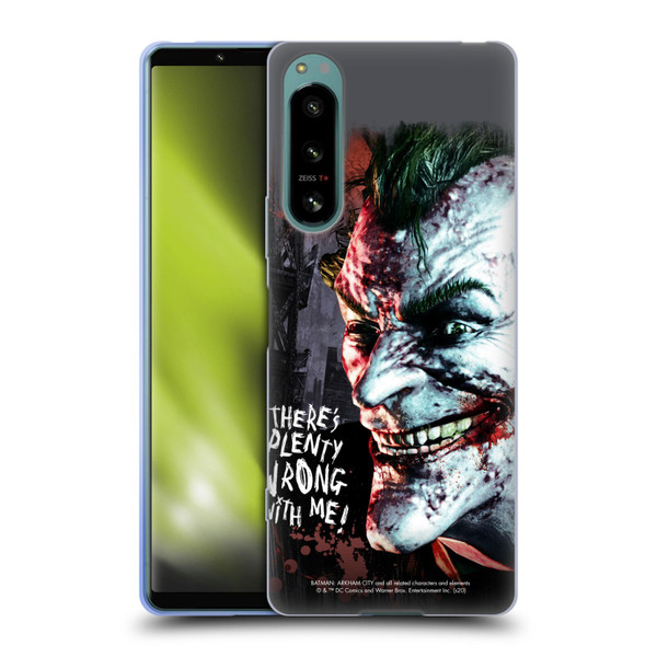 Batman Arkham City Graphics Joker Wrong With Me Soft Gel Case for Sony Xperia 5 IV