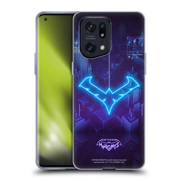 Gotham Knights Character Art Nightwing Soft Gel Case for OPPO Find X5 Pro