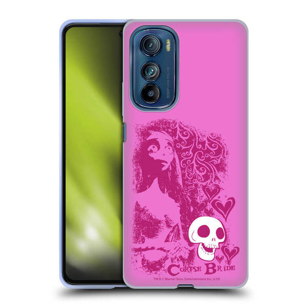 Corpse Bride Key Art Pink Distressed Look Soft Gel Case for Motorola Edge 30