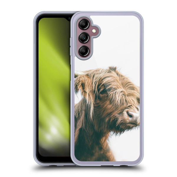 Patrik Lovrin Animal Portraits Majestic Highland Cow Soft Gel Case for Samsung Galaxy A14 5G