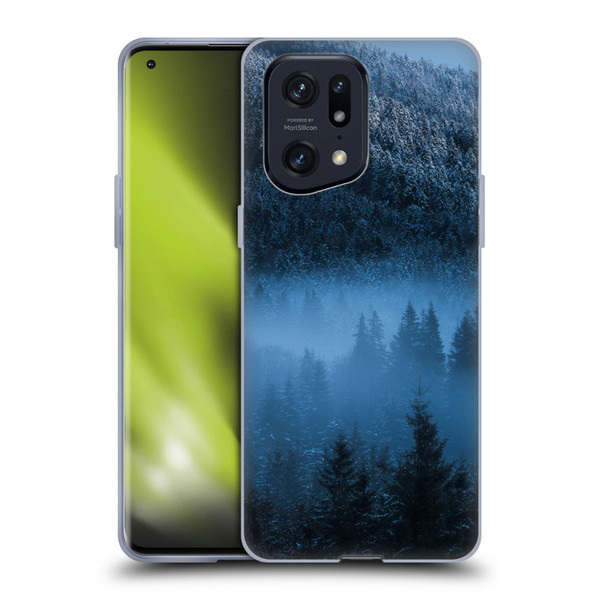 Patrik Lovrin Magical Foggy Landscape Magical Fog Over Snowy Forest Soft Gel Case for OPPO Find X5 Pro