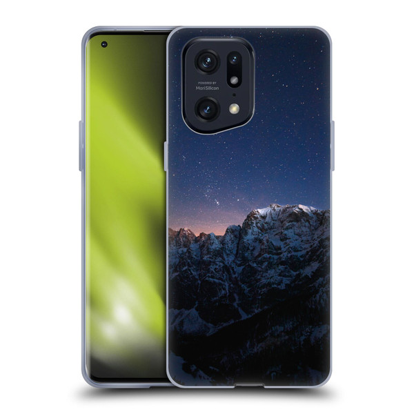 Patrik Lovrin Night Sky Stars Above Mountains Soft Gel Case for OPPO Find X5 Pro