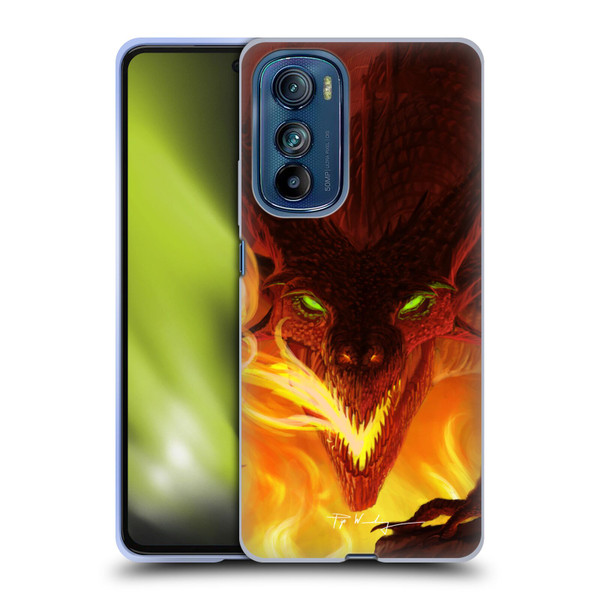 Piya Wannachaiwong Dragons Of Fire Glare Soft Gel Case for Motorola Edge 30