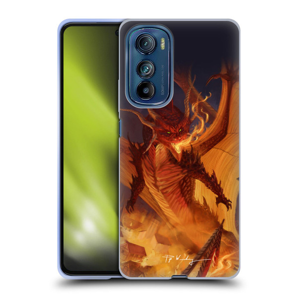 Piya Wannachaiwong Dragons Of Fire Dragonfire Soft Gel Case for Motorola Edge 30