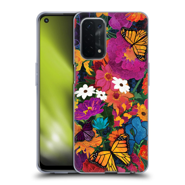 Suzan Lind Butterflies Flower Collage Soft Gel Case for OPPO A54 5G