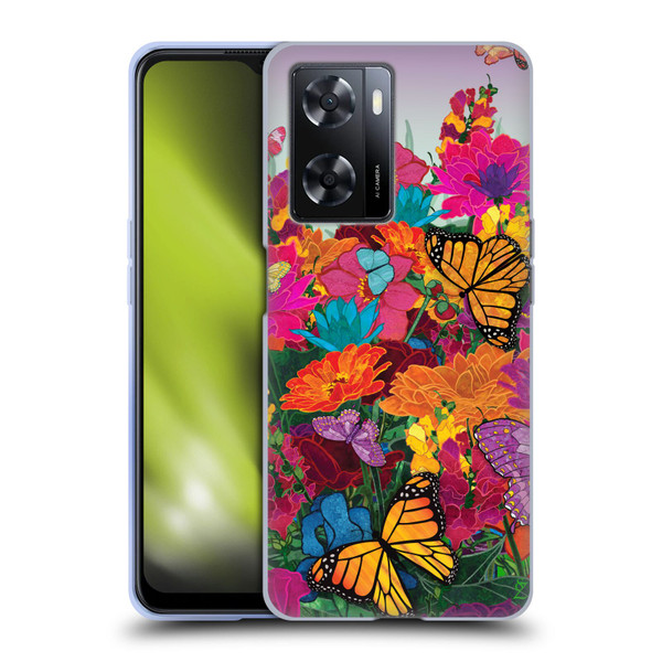 Suzan Lind Butterflies Garden Soft Gel Case for OPPO A57s