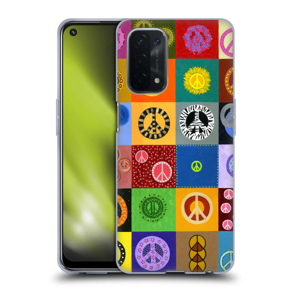 Suzan Lind Colours & Patterns Peace Quilt Soft Gel Case for OPPO A54 5G