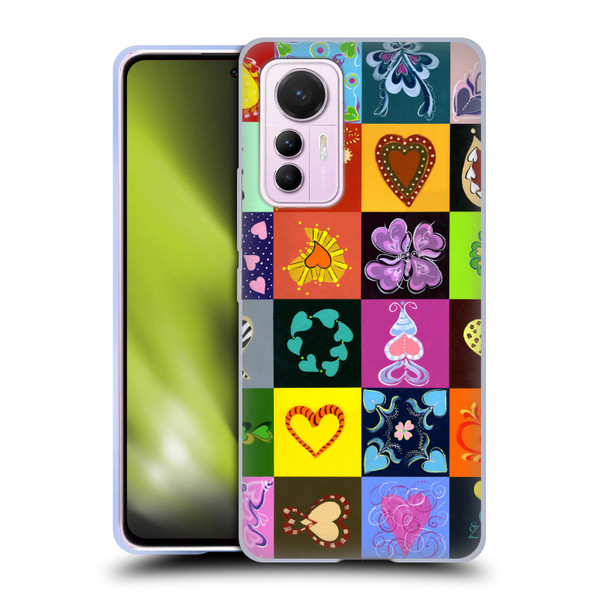 Suzan Lind Colours & Patterns Heart Quilt Soft Gel Case for Xiaomi 12 Lite