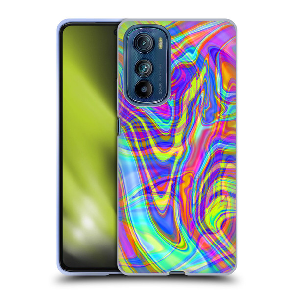 Suzan Lind Marble Illusion Rainbow Soft Gel Case for Motorola Edge 30