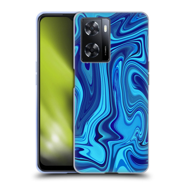 Suzan Lind Marble Blue Soft Gel Case for OPPO A57s