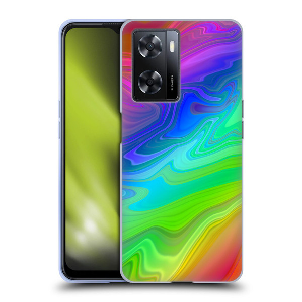 Suzan Lind Marble Rainbow Soft Gel Case for OPPO A57s