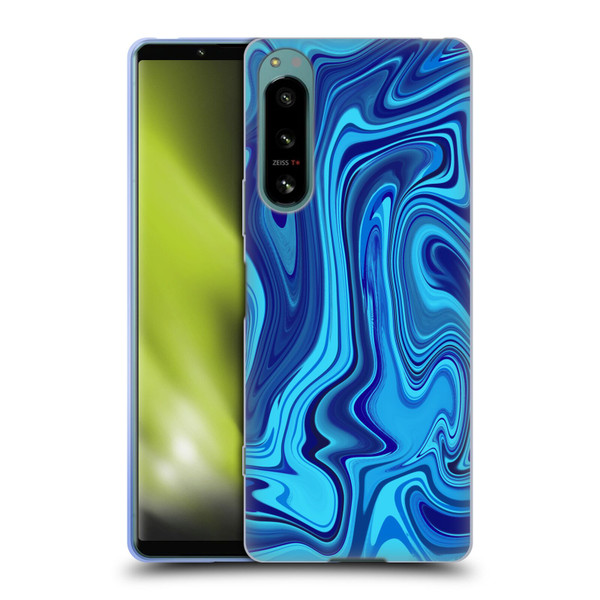 Suzan Lind Marble Blue Soft Gel Case for Sony Xperia 5 IV