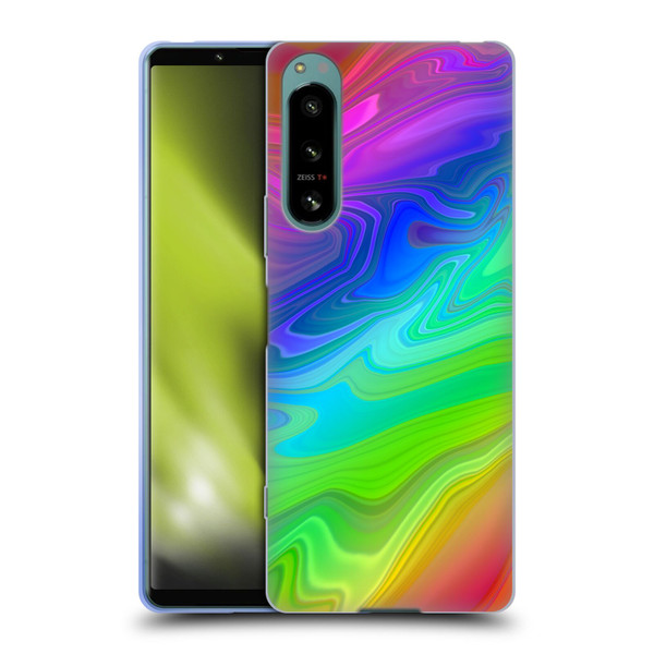 Suzan Lind Marble Rainbow Soft Gel Case for Sony Xperia 5 IV