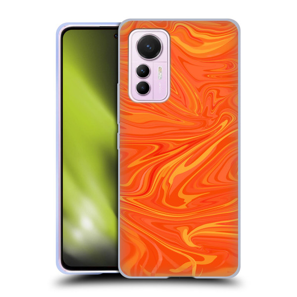 Suzan Lind Marble 2 Honey Orange Soft Gel Case for Xiaomi 12 Lite