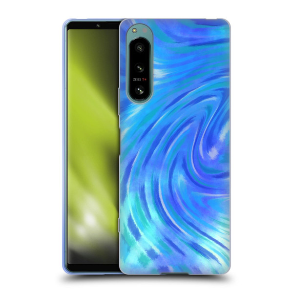Suzan Lind Tie Dye 2 Deep Blue Soft Gel Case for Sony Xperia 5 IV