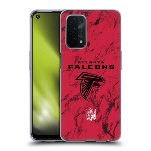 NFL Atlanta Falcons Graphics Coloured Marble Soft Gel Case for OPPO A54 5G