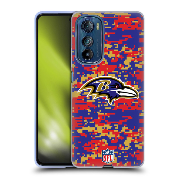 NFL Baltimore Ravens Graphics Digital Camouflage Soft Gel Case for Motorola Edge 30