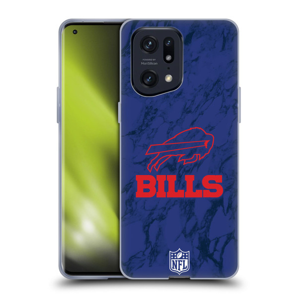 NFL Buffalo Bills Graphics Coloured Marble Soft Gel Case for OPPO Find X5 Pro