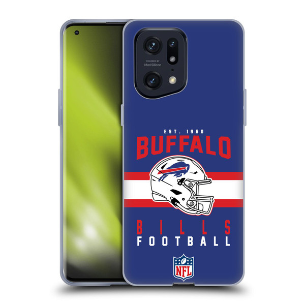 NFL Buffalo Bills Graphics Helmet Typography Soft Gel Case for OPPO Find X5 Pro