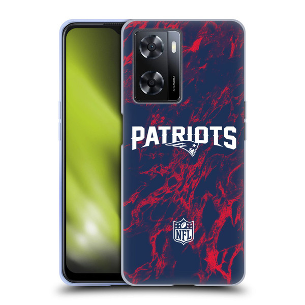 NFL New England Patriots Graphics Coloured Marble Soft Gel Case for OPPO A57s