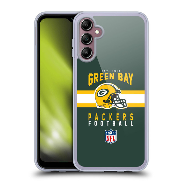NFL Green Bay Packers Graphics Helmet Typography Soft Gel Case for Samsung Galaxy A14 5G NFL Green Bay Packers Graphics Helmet Typography Soft Gel Case for Samsung Galaxy A14 5G