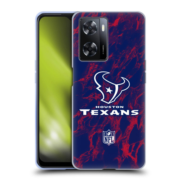 NFL Houston Texans Graphics Coloured Marble Soft Gel Case for OPPO A57s