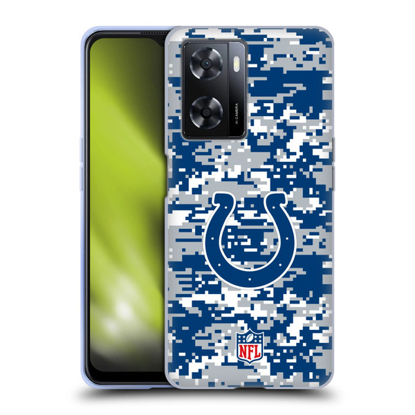 NFL Indianapolis Colts Graphics Digital Camouflage Soft Gel Case for OPPO A57s
