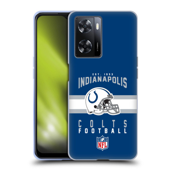 NFL Indianapolis Colts Graphics Helmet Typography Soft Gel Case for OPPO A57s