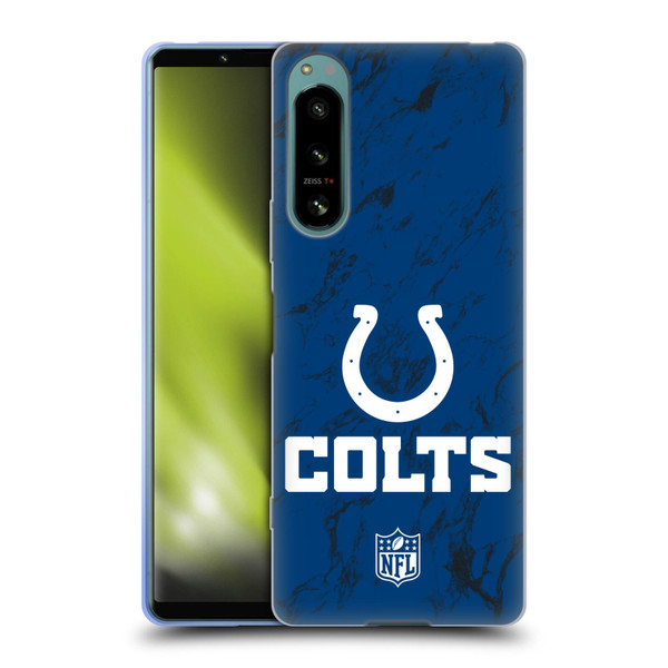 NFL Indianapolis Colts Graphics Coloured Marble Soft Gel Case for Sony Xperia 5 IV