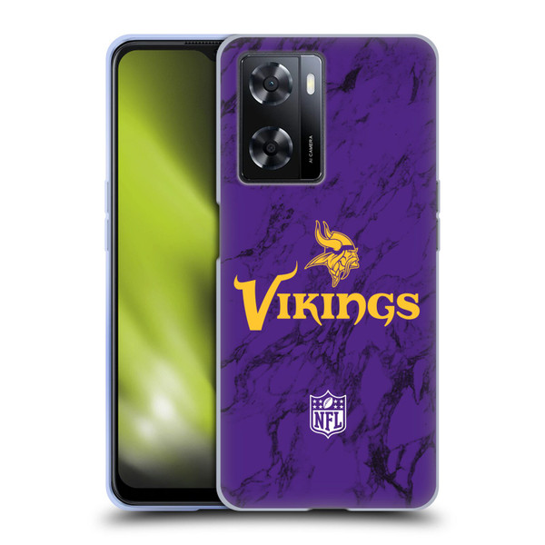 NFL Minnesota Vikings Graphics Coloured Marble Soft Gel Case for OPPO A57s