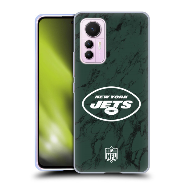 NFL New York Jets Graphics Coloured Marble Soft Gel Case for Xiaomi 12 Lite