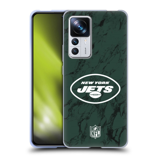 NFL New York Jets Graphics Coloured Marble Soft Gel Case for Xiaomi 12T Pro