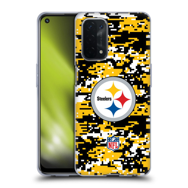 NFL Pittsburgh Steelers Graphics Digital Camouflage Soft Gel Case for OPPO A54 5G