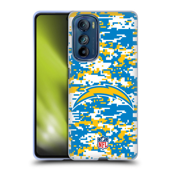 NFL Los Angeles Chargers Graphics Digital Camouflage Soft Gel Case for Motorola Edge 30