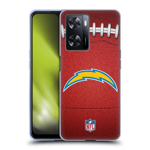 NFL Los Angeles Chargers Graphics Football Soft Gel Case for OPPO A57s