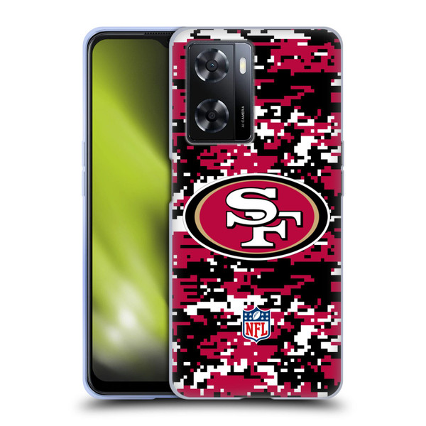 NFL San Francisco 49ers Graphics Digital Camouflage Soft Gel Case for OPPO A57s