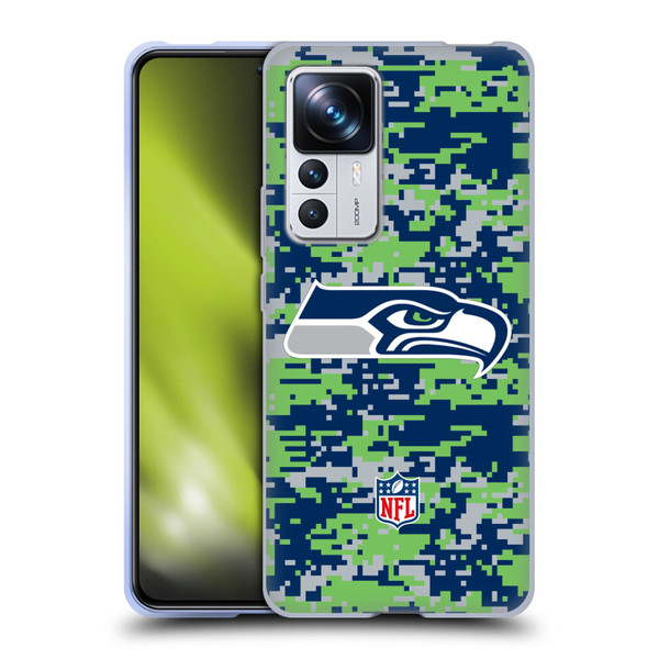 NFL Seattle Seahawks Graphics Digital Camouflage Soft Gel Case for Xiaomi 12T Pro
