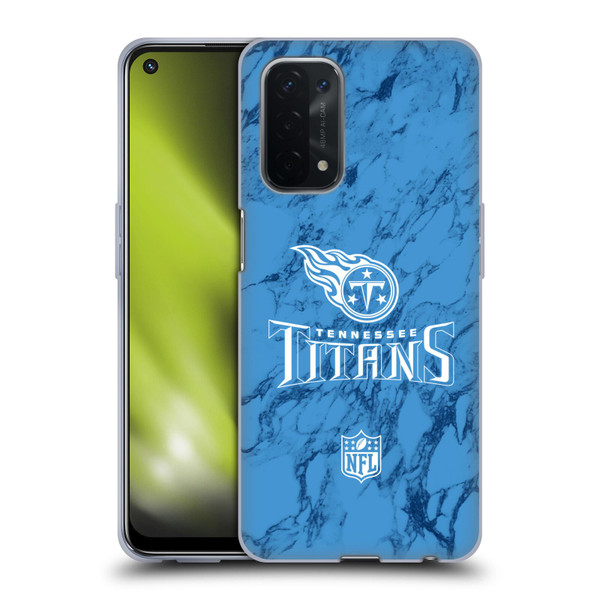 NFL Tennessee Titans Graphics Coloured Marble Soft Gel Case for OPPO A54 5G