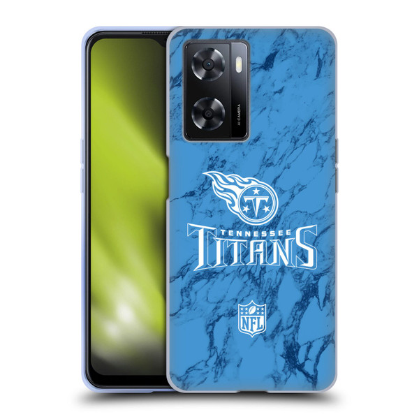 NFL Tennessee Titans Graphics Coloured Marble Soft Gel Case for OPPO A57s
