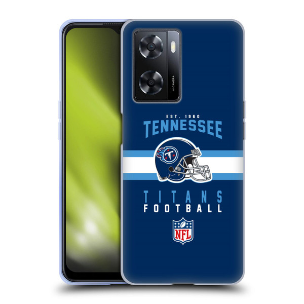 NFL Tennessee Titans Graphics Helmet Typography Soft Gel Case for OPPO A57s