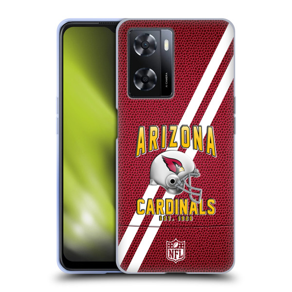 NFL Arizona Cardinals Logo Art Football Stripes Soft Gel Case for OPPO A57s