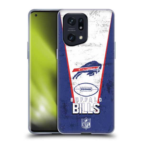 NFL Buffalo Bills Logo Art Banner Soft Gel Case for OPPO Find X5 Pro