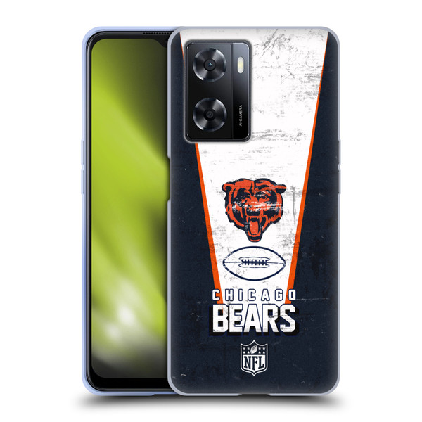 NFL Chicago Bears Logo Art Banner Soft Gel Case for OPPO A57s