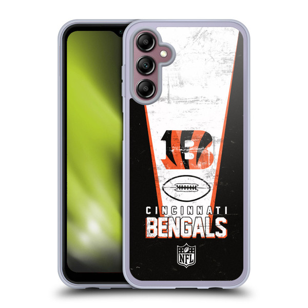 NFL Cincinnati Bengals Logo Art Banner Soft Gel Case for Samsung Galaxy A14 5G