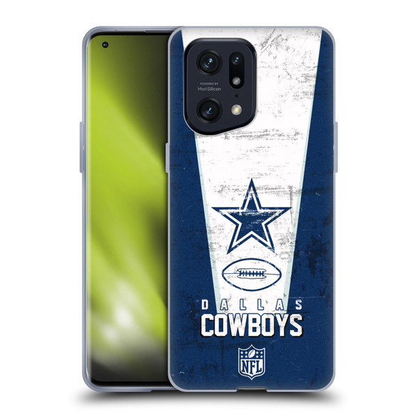 NFL Dallas Cowboys Logo Art Banner Soft Gel Case for OPPO Find X5 Pro