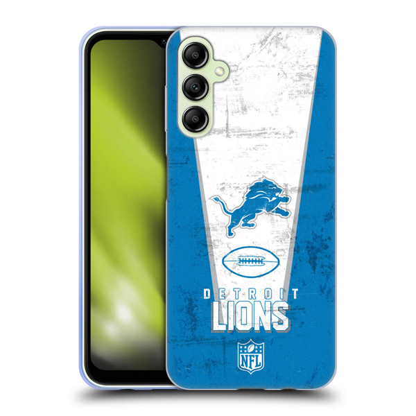 NFL Detroit Lions Logo Art Banner Soft Gel Case for Samsung Galaxy A14 5G
