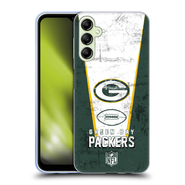 NFL Green Bay Packers Logo Art Banner Soft Gel Case for Samsung Galaxy A14 5G