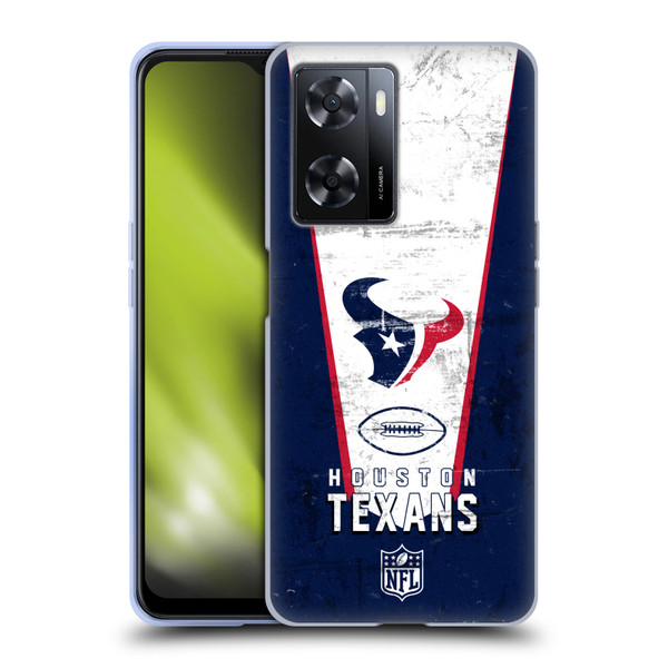 NFL Houston Texans Logo Art Banner Soft Gel Case for OPPO A57s