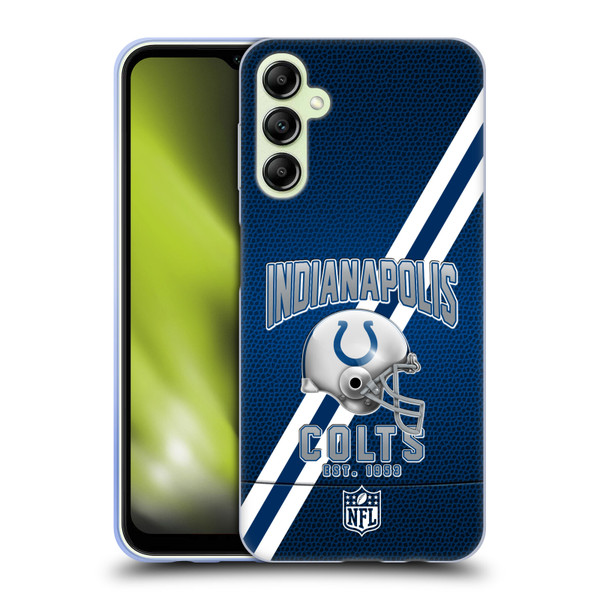 NFL Indianapolis Colts Logo Art Football Stripes Soft Gel Case for Samsung Galaxy A14 5G