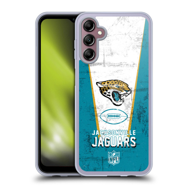 NFL Jacksonville Jaguars Logo Art Banner Soft Gel Case for Samsung Galaxy A14 5G